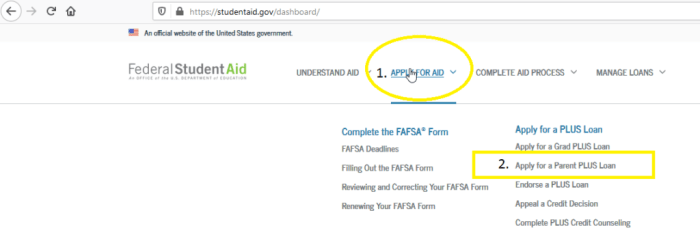 Plus loan parent aid financial federal programs available