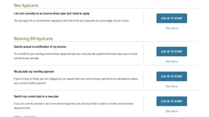 Ibr application student loans