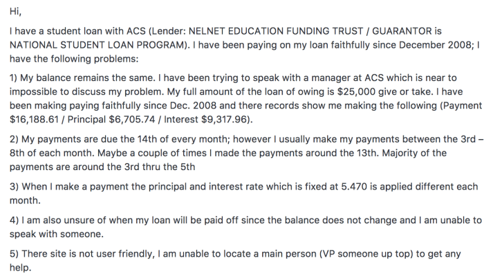 Acs student loan log in