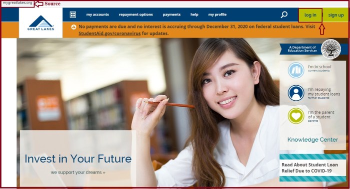 Lakes student great login loans account