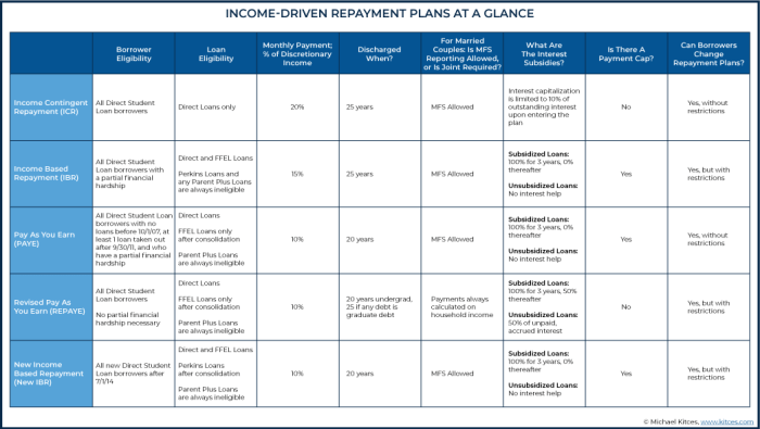 Income driven student loan