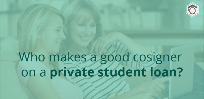 Cosigner student private loan