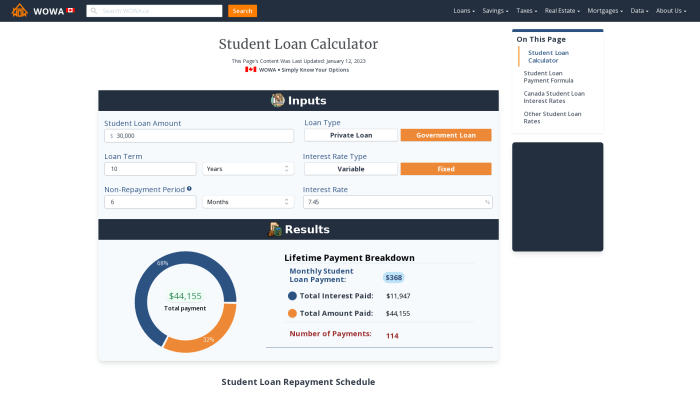 Loan student lendedu calculator banner