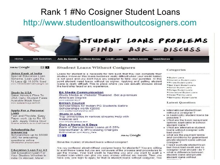 Loan mae sallie cosigner student apply