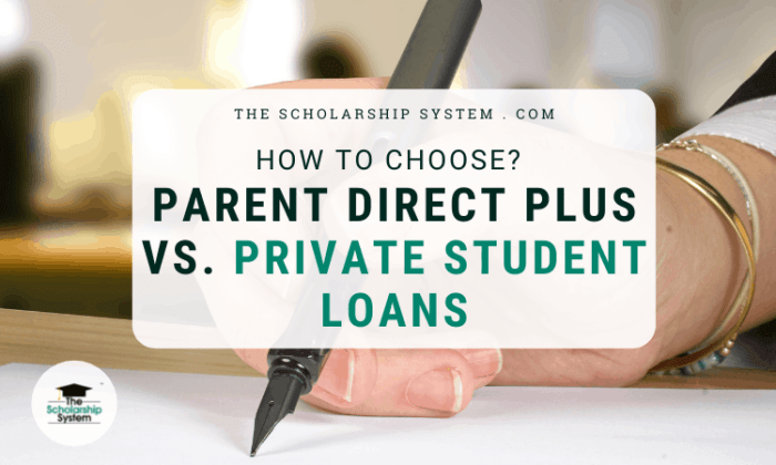 Parent loan vs student loan