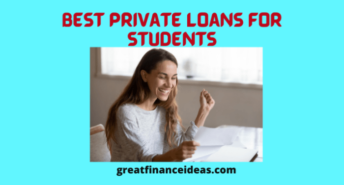Best undergraduate private student loans