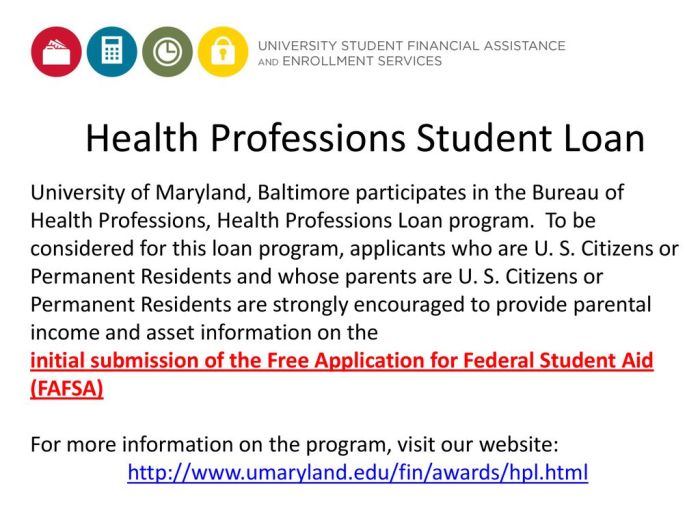 Health professions student loans