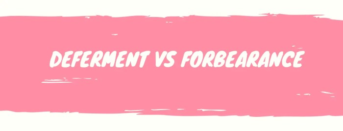 Deferment forbearance vs experian relief options