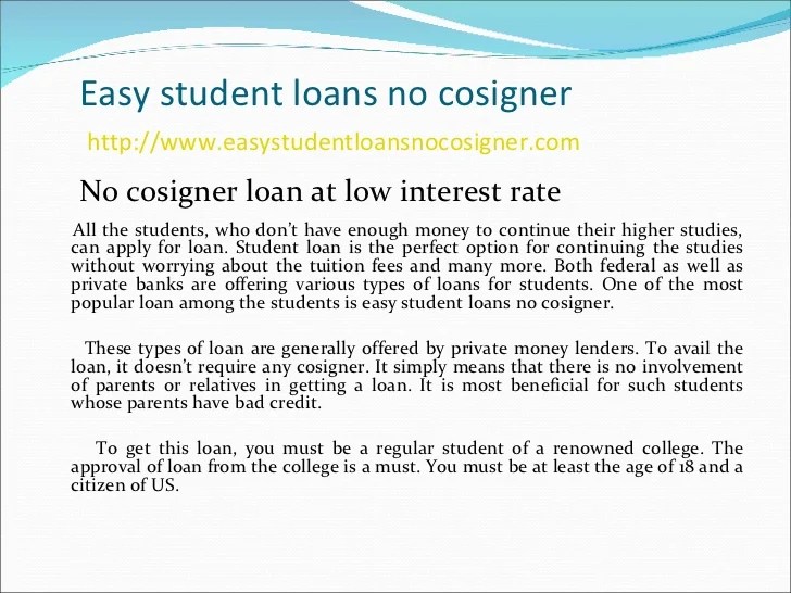 Best student loans no cosigner reddit