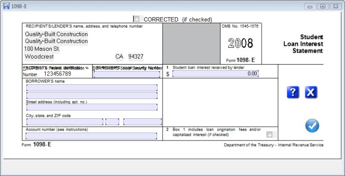 1098 statement interest loan student form quantity copy