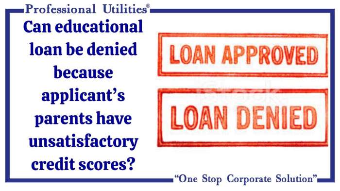 Can you be denied for student loans