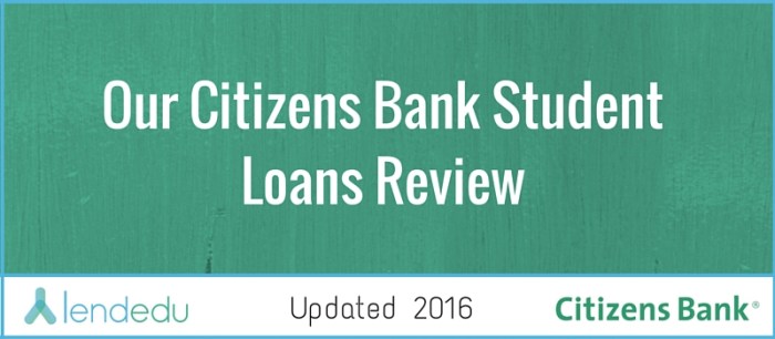 Citzen bank student loan