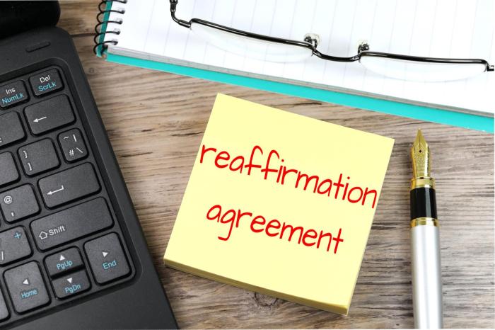 Reaffirmation agreement student loan