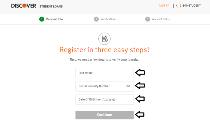 Discover student loans address