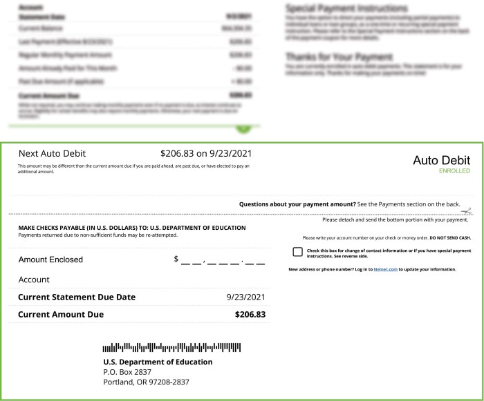 Payment student loan