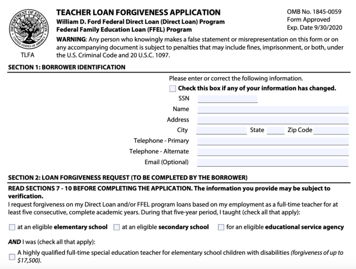 Loan student form application sample printable pdf handypdf forms