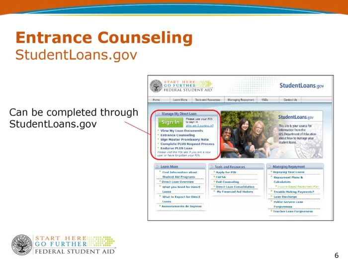 Counseling loan finder