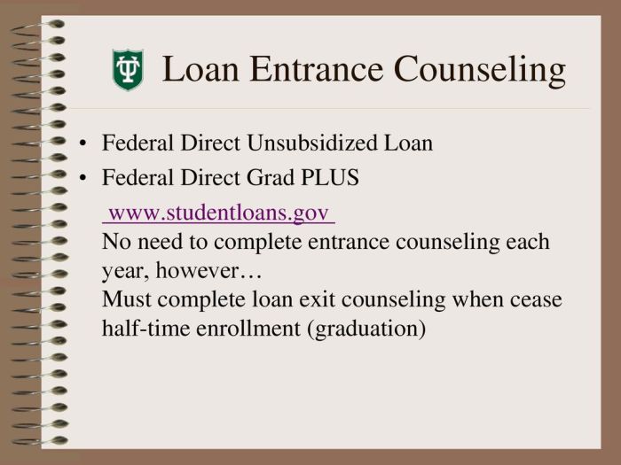 Entrance counseling student loans