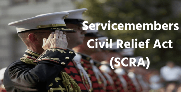 Scra relief servicemembers creditors