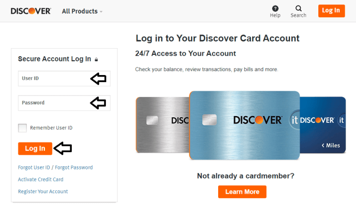 Discover student loans application
