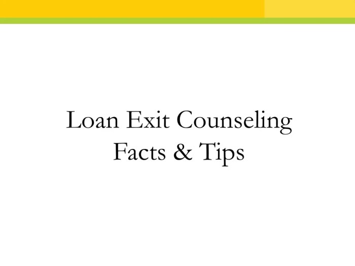 Exit counseling for student loans
