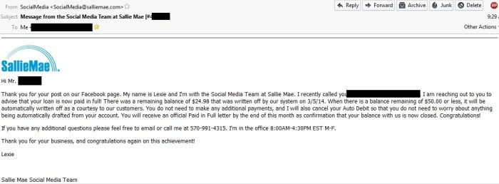Sallie mae providing loans