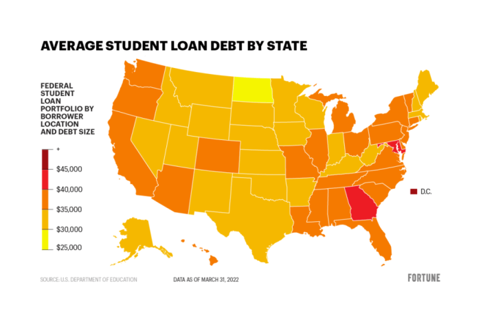 Loan average debt monthly statistics