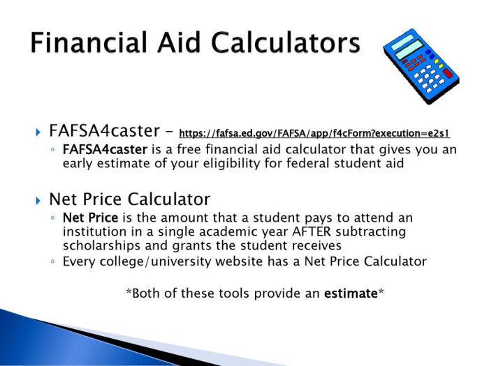 Student aid loan calculator