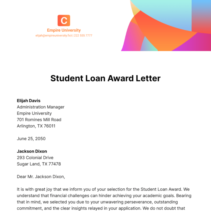 Student loan mail