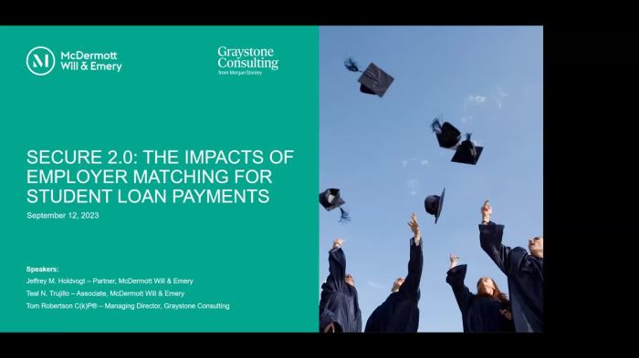 Student loan matching secure 2.0