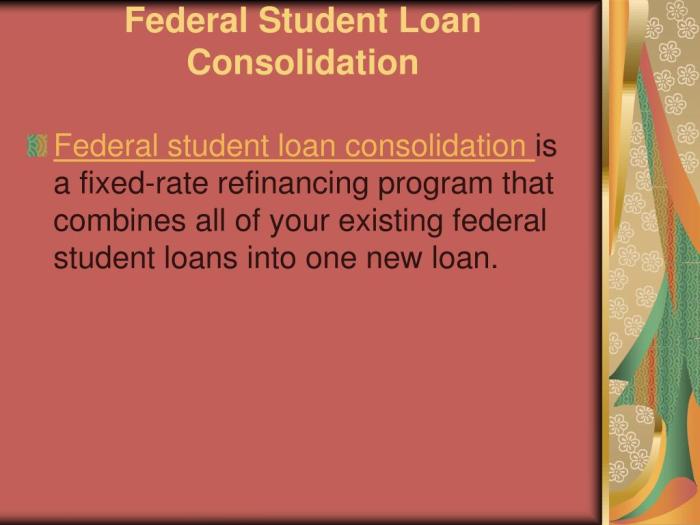 Student loan cosolidation