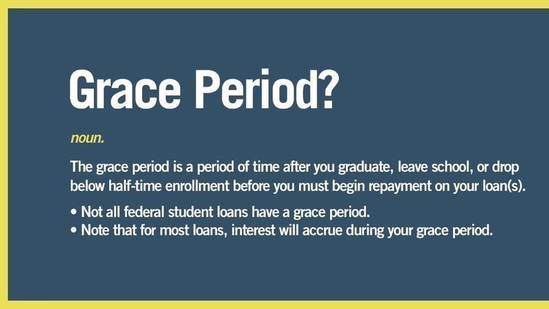 Student loan 12 month grace period
