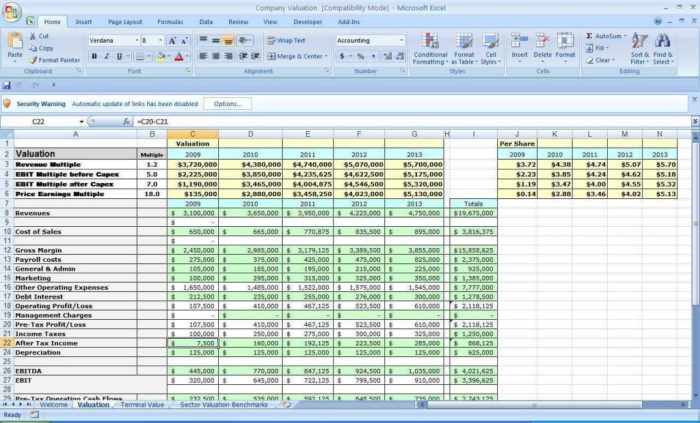 Student loan spreadsheet