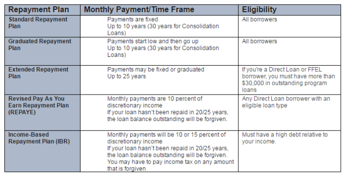 Student loan income contingent repayment plan