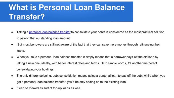 Student loan balance transfer